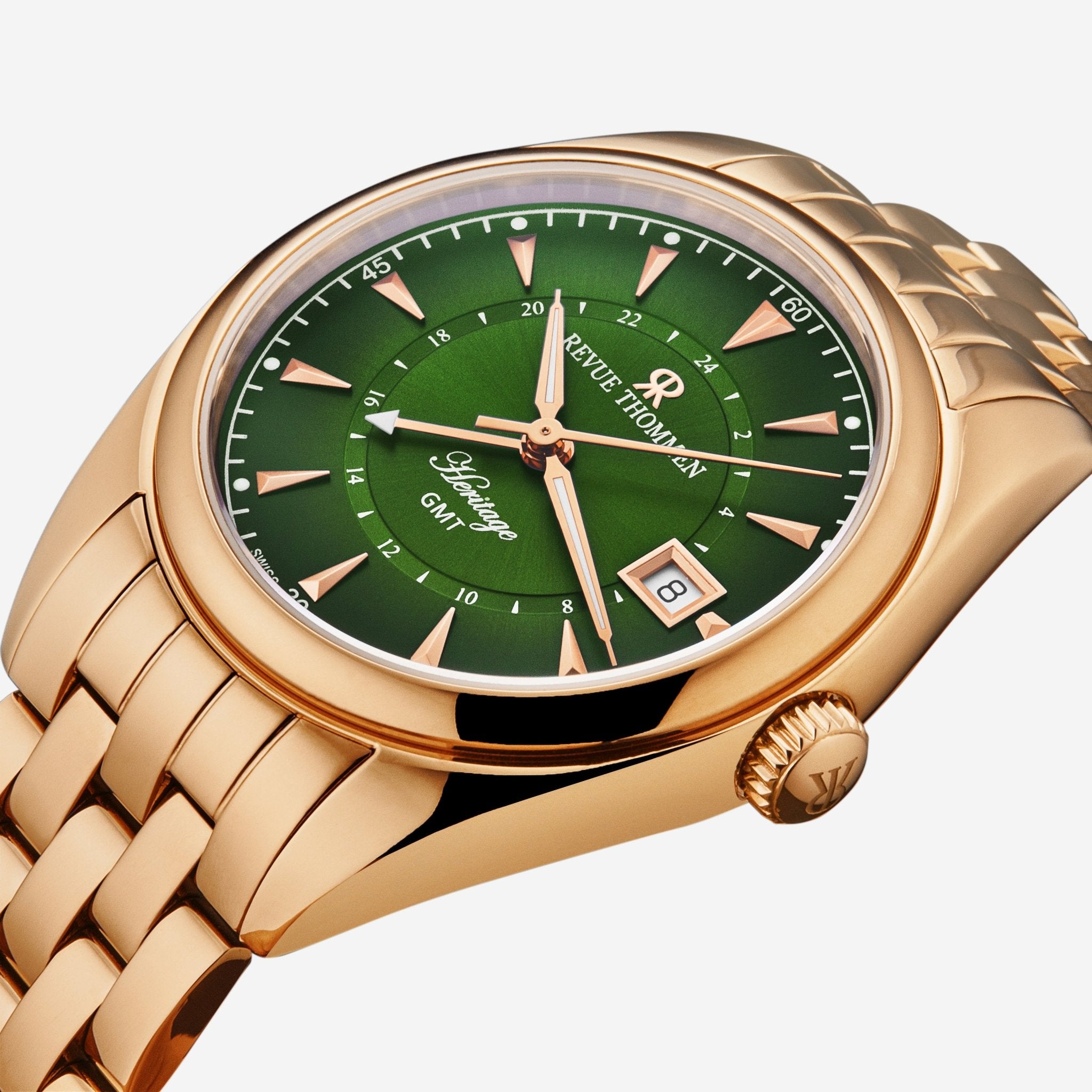 Revue Thommen Heritage Green Dial Stainless Steel Automatic Men's Watch 21010.2364 — view 3