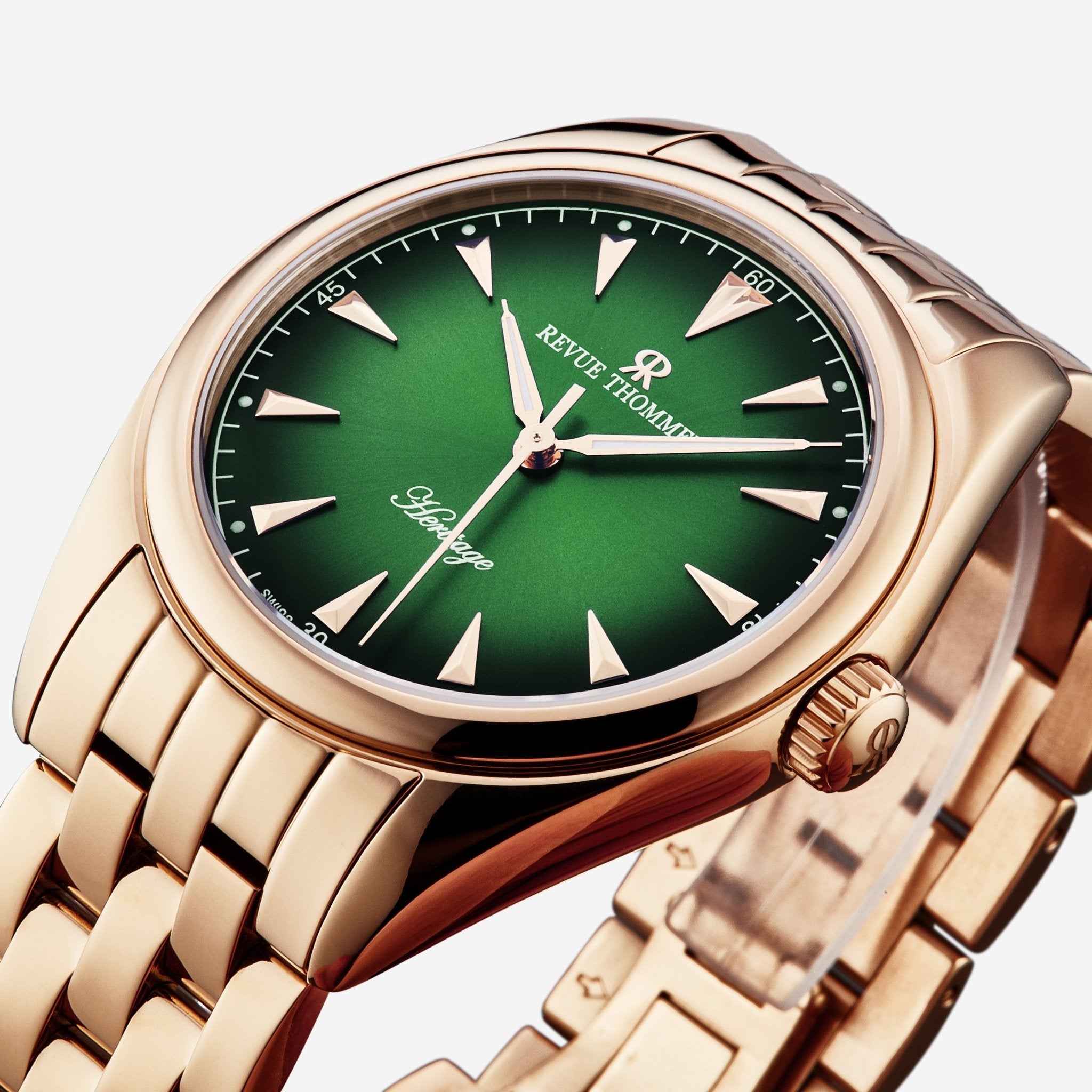 Revue Thommen Heritage Green Dial Stainless Steel Automatic Men's Watch 21010.2164 — view 3